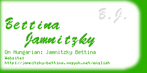 bettina jamnitzky business card
